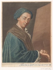 Portret van kunstenaar Johann Justin Preissler