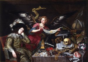 De droom van de ridder door Antonio Pereda y Salgado de