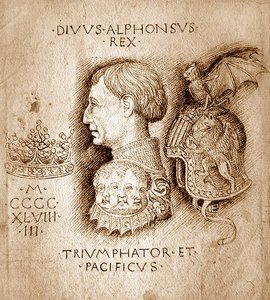 Studie voor een medaille door Antonio Pisanello