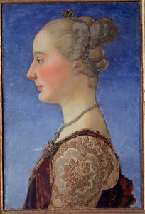 Portret van een dame door Antonio Pollaiuolo