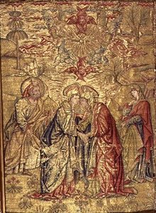 Het Bezoek, wandtapijt met scènes uit het leven van St. Johannes de Doper