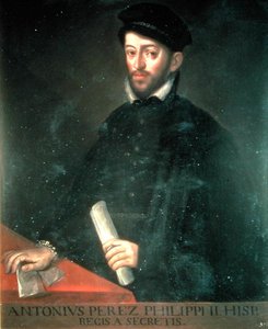 Portret van Antonio Perez (1540-1611) politicus en secretaris van Filips II