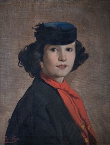 Portret van Nerina Badioli, ca. 1866 door Antonio Puccinelli