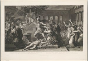 Dood van Priamus door Antonio Ricciani