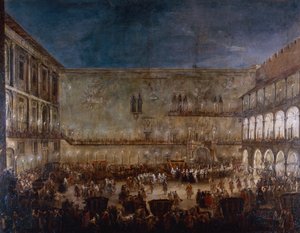 Aankomst van prinses Amalie van Saksen in Padua, door Antonio Stom