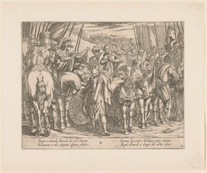 Alexander de Grote vindt het lichaam van Darius door Antonio Tempesta