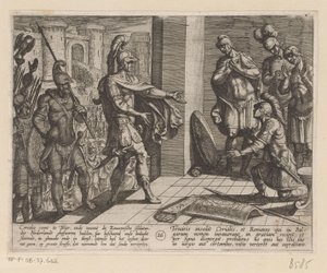 Cerialis vergeeft Romeinse soldaten die Julius Civilis hadden geholpen door Antonio Tempesta