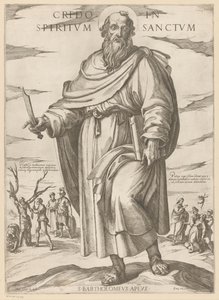 De heilige Bartolomeüs door Antonio Tempesta