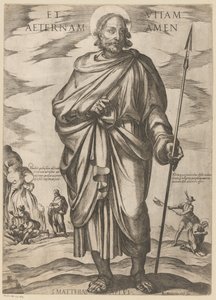 De heilige Mattias (Et vitam aeternam amen, Christus, Maria en de apostelen) door Antonio Tempesta