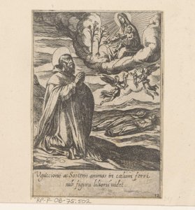 De heilige Philippus bidt voor de zielen van twee broeders door Antonio Tempesta