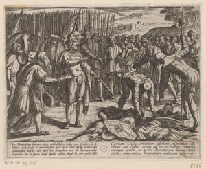 Duitse gezanten bezoeken Julius Civilis De Bataafse oorlogen tegen de Romeinen door Antonio Tempesta