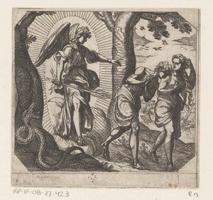 Verdrijving uit het Paradijs door Antonio Tempesta