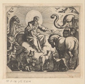 God schept de dieren op het land door Antonio Tempesta