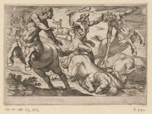 Hercules en de centauren door Antonio Tempesta