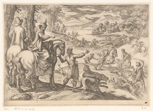 Jacht op herten en wolven door Antonio Tempesta