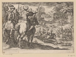 Jacht op leeuwen door Antonio Tempesta