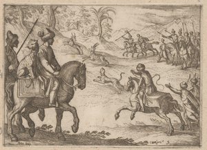 Oosterse jagers jagen op herten