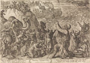 Het Leger van de Farao Verdrinkt in de Rode Zee door Antonio Tempesta