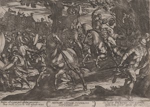 Plaat 19: Jacob Doodt Absalom, uit De Slagen van het Oude Testament