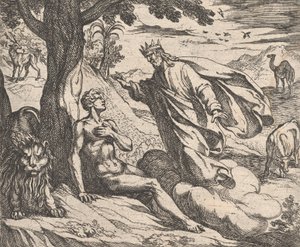 Plaat 2: De schepping van de mens Hominis creatio, uit Ovidius