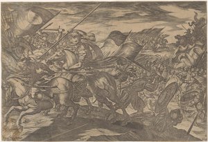 Strijdende soldaten door Antonio Tempesta