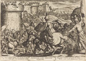 De dood van Abimelech door Antonio Tempesta