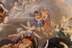 De grote slaapkamer van de koning door Antonio Verrio