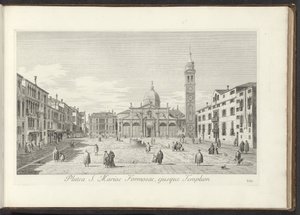 Gezicht op Campo Santa Maria Formosa te Venetië door Antonio Visentini