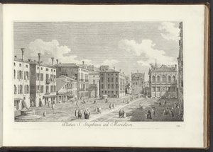 Gezicht op Campo Santo Stefano te Venetië