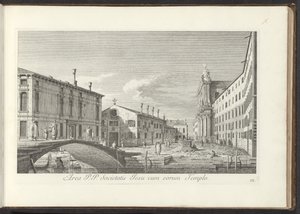 Gezicht op Campo dei Gesuiti te Venetië