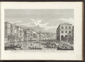 Gezicht op het Canal Grande te Venetië