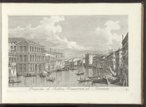 Gezicht op het Canal Grande te Venetië
