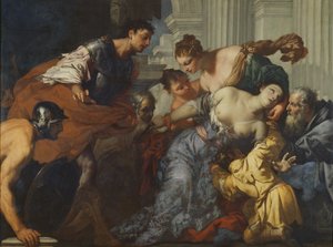 De dood van Lucretia door Antonio Zanchi