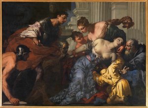 De dood van Lucretia door Antonio Zanchi