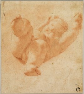 Verkort Putto door Antonio da Correggio