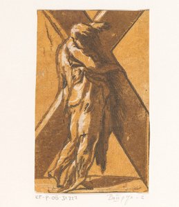 Heilige Andreas Christus en de twaalf apostelen (serietitel) door Antonio da Trento (attributed to)