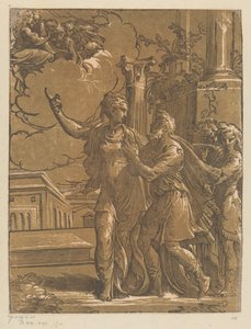 Keizer Augustus en de Tiburtijnse Sibille door Antonio da Trento