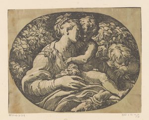 Maria met Kind en Johannes de Doper door Antonio da Trento