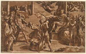 Het martelaarschap van St. Peter en St. Paul door Antonio da Trento