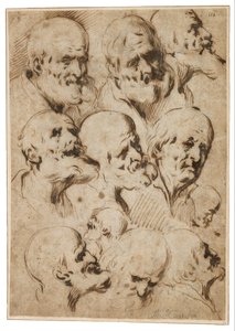 Studie van de hoofden van apostelen