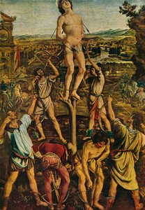Het Martelaarschap van St. Sebastian, 1475, 1909 door Antonio Pollaiuolo