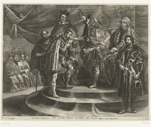 Troonsafstand van Karel V; intocht van Ferdinand te Gent in 1635 (blad 25)