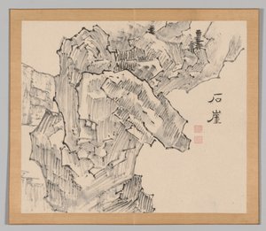 Dubbel album van landschapsstudies na Ikeno Taiga, Deel 1 blad 19, 18e eeuw