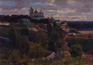 Kathedraal in Vyatka door Apollinari Mikhailovich Vasnetsov
