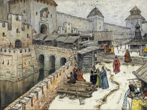 Moskou in de 17e Eeuw. Boekwinkels op de Christus de Verlosser Brug