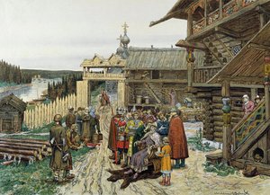 Hof van een feodale Russische prins