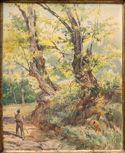 Figuren in het bos door Arcangelo Salvarani