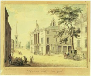 Het Oude Stadhuis (Federal Hall) New York City, 1798 door Archibald Robertson