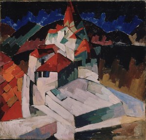 Kerk in Kislovodsk door Aristarkh Vasilievic Lentulov