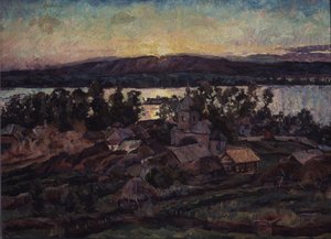 Zonsondergang, 1928 door Aristarkh Vasilievic Lentulov